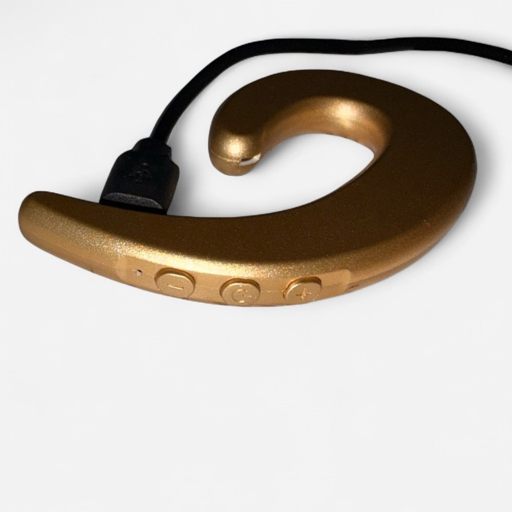 NWOB Gold HD Music Bluetooth Headset Ear Piece - Picture 2 of 8